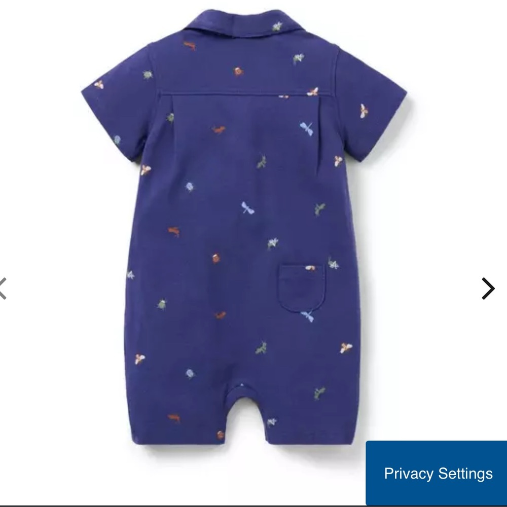 Navy Dragonfly Print Kids Button Down Shirt - Picture 3 of 6